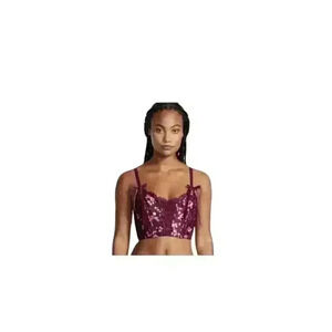 Victorias Secret Nwt Dream Angels Floral Satin & Mesh Corset Bra M-DD/ 36DD